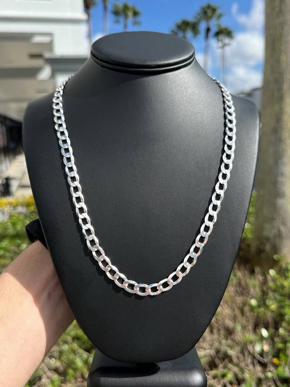 New Jewelry .925 sterling silver Curb link chain necklace 22.5” 7.50mm