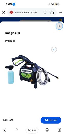 Green works pressure washer 1700 psi