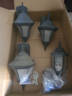 Outdoor wall lights (all four $20)