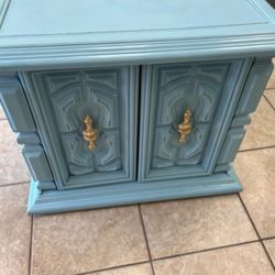Blue Cabinet/statement Table 