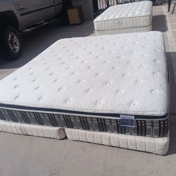 King pillowtop mattress and box spring