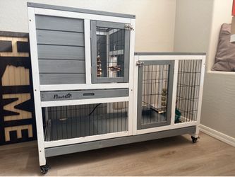 Wooden indoor/outdoor Hutch for Rabbits/ Small Animals – $85