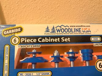 6 piece cabinet router bit set