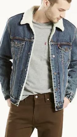 Levi Sherpa Trucker Jacket Size Small