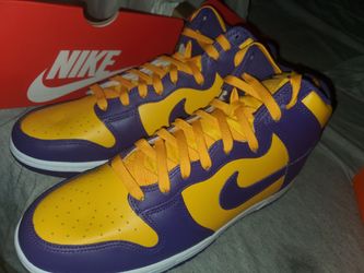 Nike Dunk Hi Lakers 10.5 Mens New 