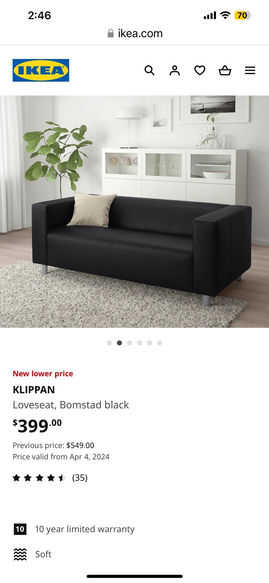 Black Loveseat/Couch