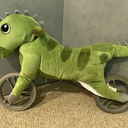 Yvolution My Buddy Wheels Dino Kids Balance Bike with Plush Toy