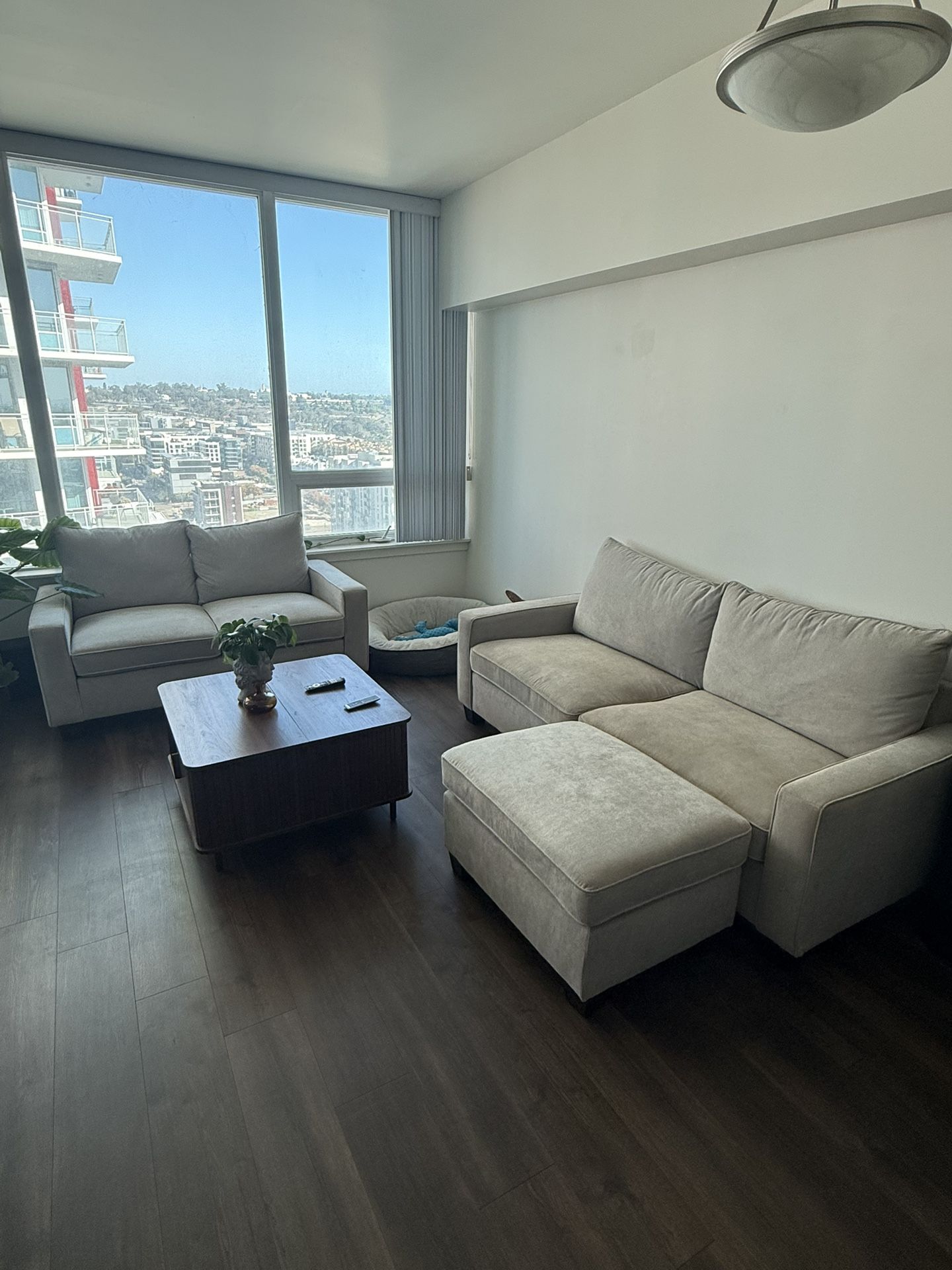 Sofa & love seat with ottoman