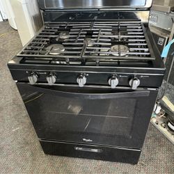 Whirlpool Black Gas Stove