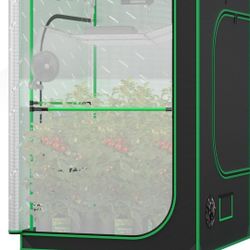 VIVOSUN P448 48"×48"×80" PRO Grow Tent, with Thick 1 inch Poles, Strengthened High Reflective Mylar Oxford Fabric, Extra Hanging Bars & High CFM Kit f