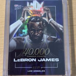 LeBron James Topps Now 40,000 Career Points LJ-40K Foil SP Lakers w/ Case