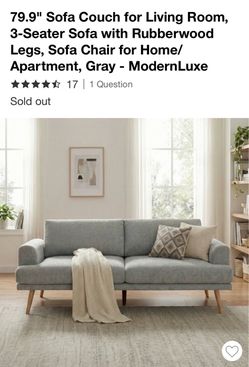 Sofa 79.9” Modern, Gray
