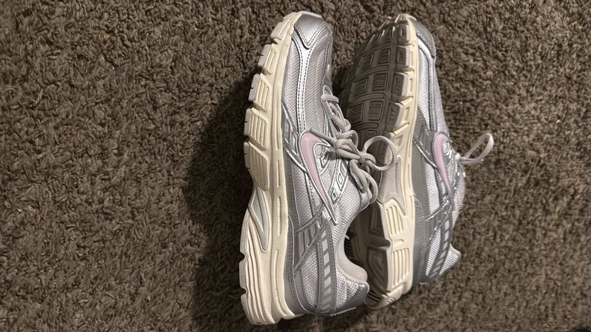 Vast Grey Metallic Silver Pale Ivory Pink Foam