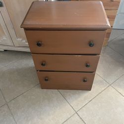 Three Drawer End Table 