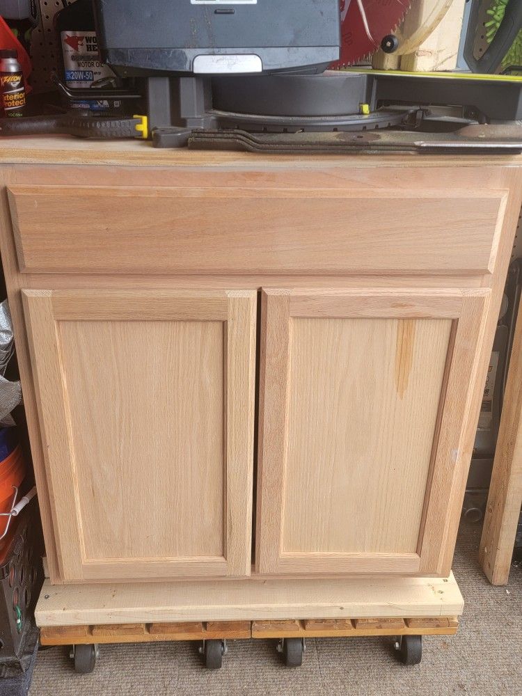 36 In. Double Door And Drawer Cabinet.