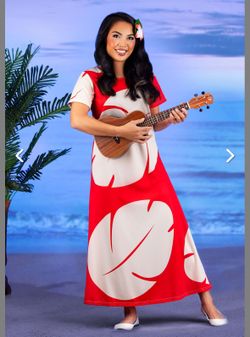 New Women's Deluxe Disney Lilo Costume Dress