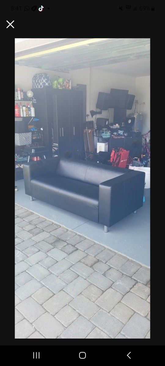 Black Leather Sofa