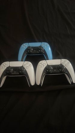 3 PS5 DualSense controllers – all have stick drift – $70 for all or $25 each. One is blue