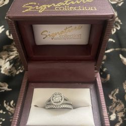 14 K Engagement Ring And Band Real Diamonds 