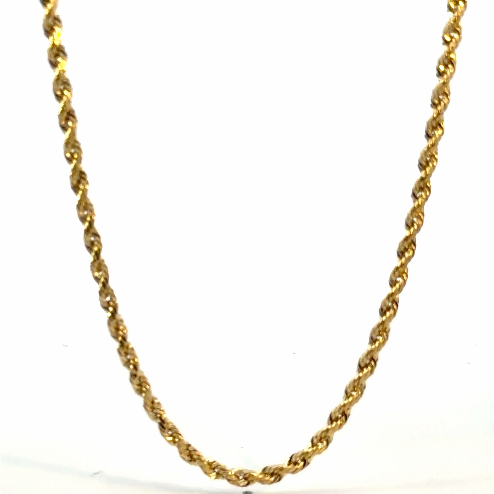 Men’s or Women’s 14k Yellow Gold 20” Inch 2.6mm Rope Link Chain Necklace GP3133643