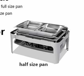 13QT Roll Top Chafing Dish Buffet Set with Glass Window, Stainless Steel Chafer, Includes 2 Half Size Food Pans & Water Pan, Fuel Holder for Catering,