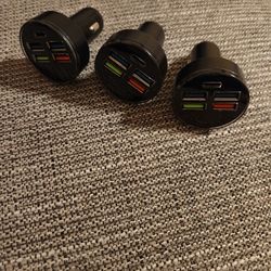 Car Chargers 5 Port FAST USB C Apple iPhone Samsung Galaxy Google pixel brand new