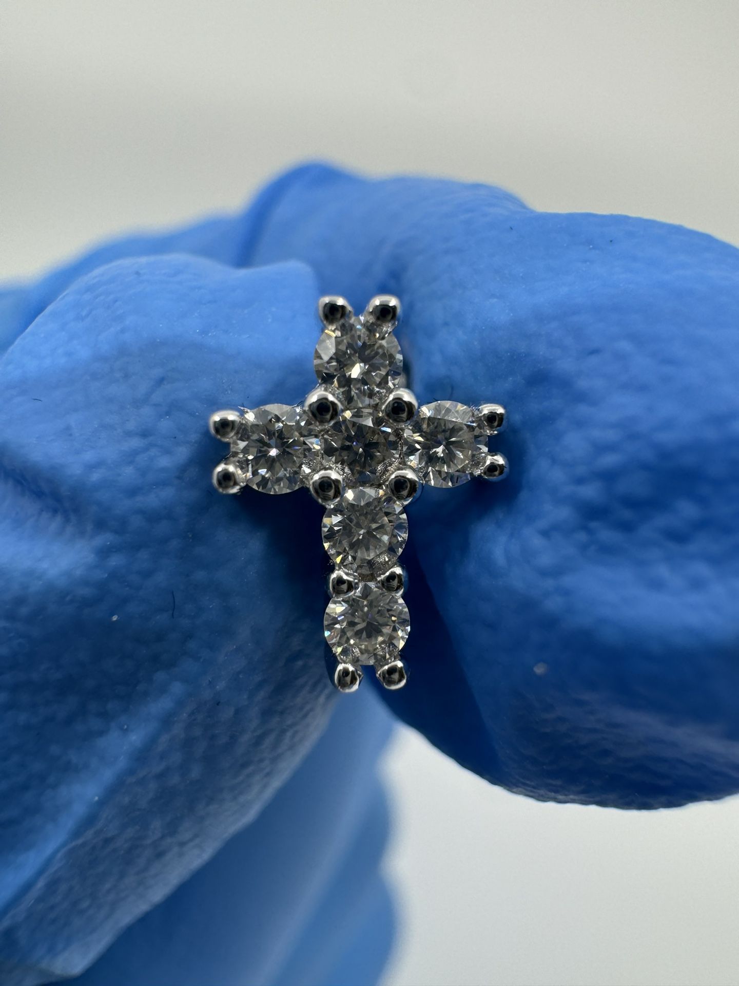 Diamond Cross Shaped Earrings