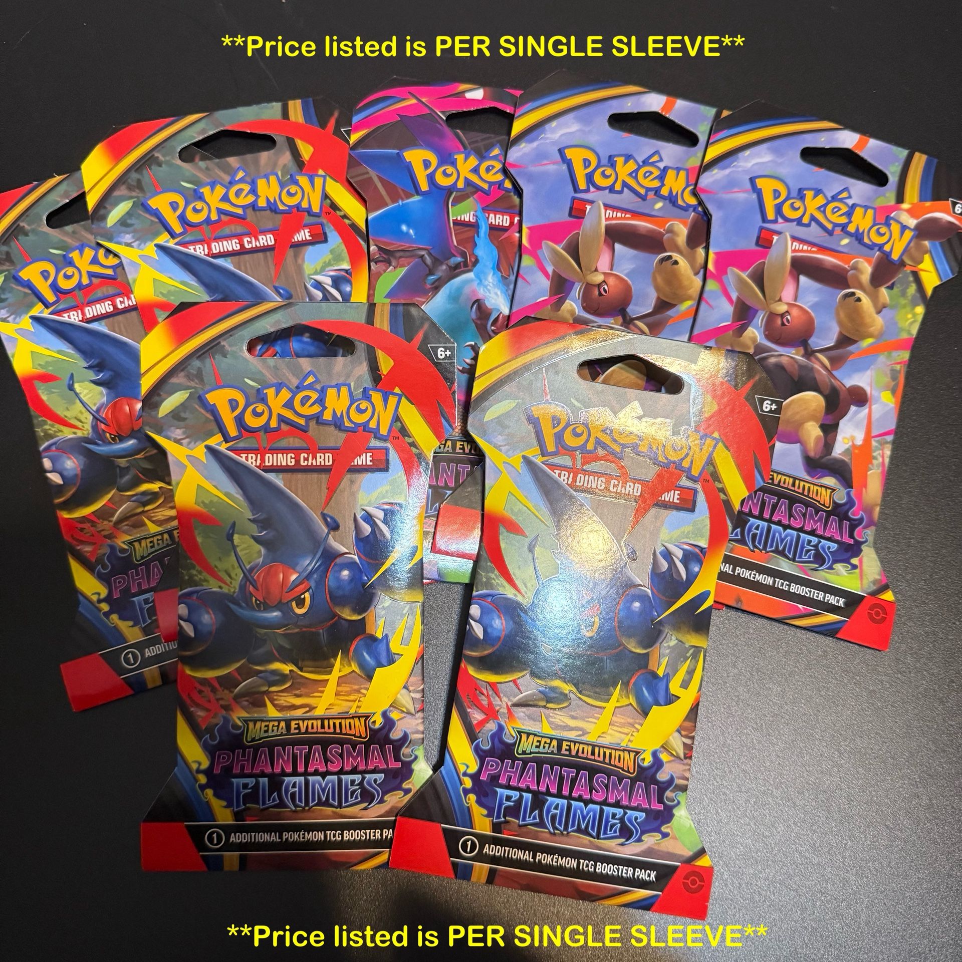 Pokemon Trading Card Game - Phantasmal Flames - SINGLE SLEEVED Booster Pack (SEALED)