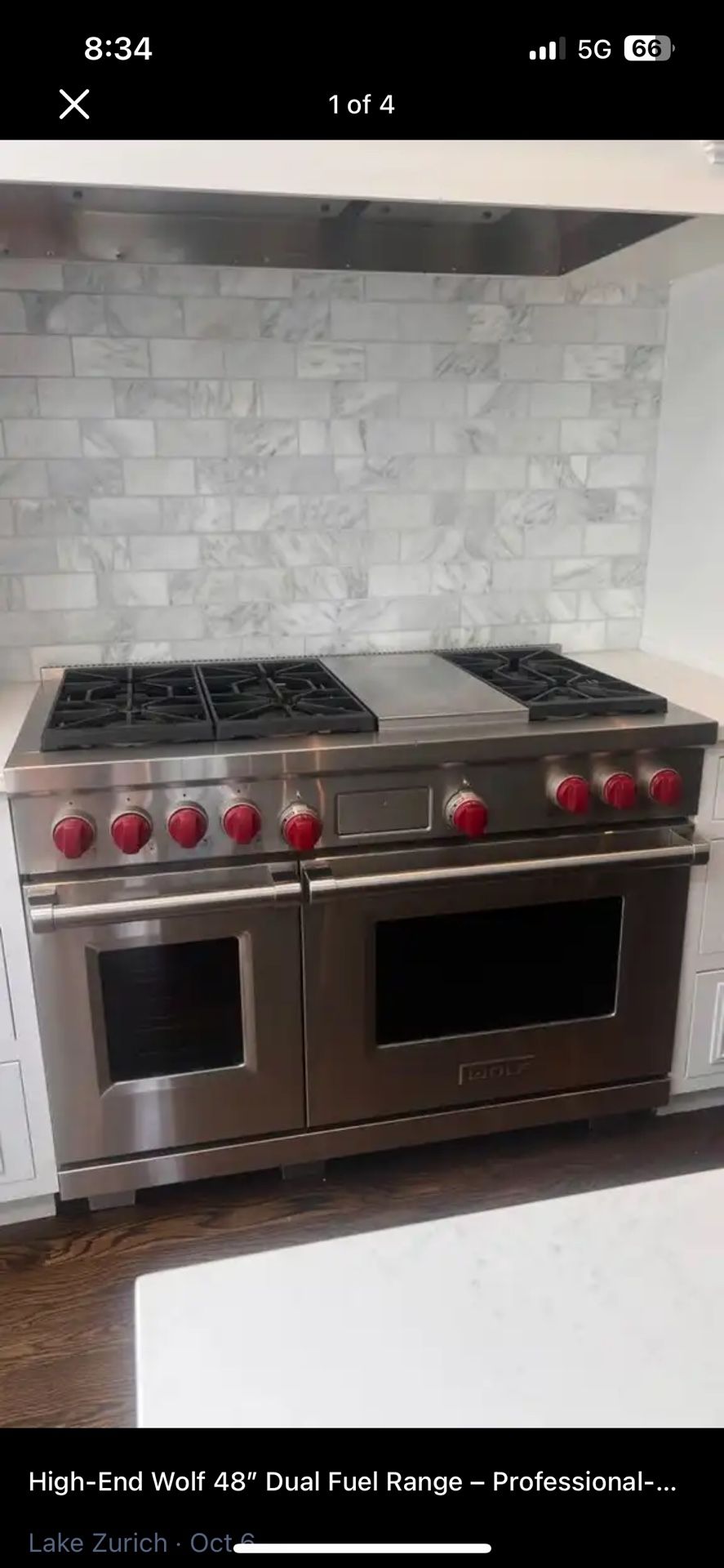 High-End Wolf 48" Dual Fuel Range - Professional-Grade Luxury Cooking Appliance