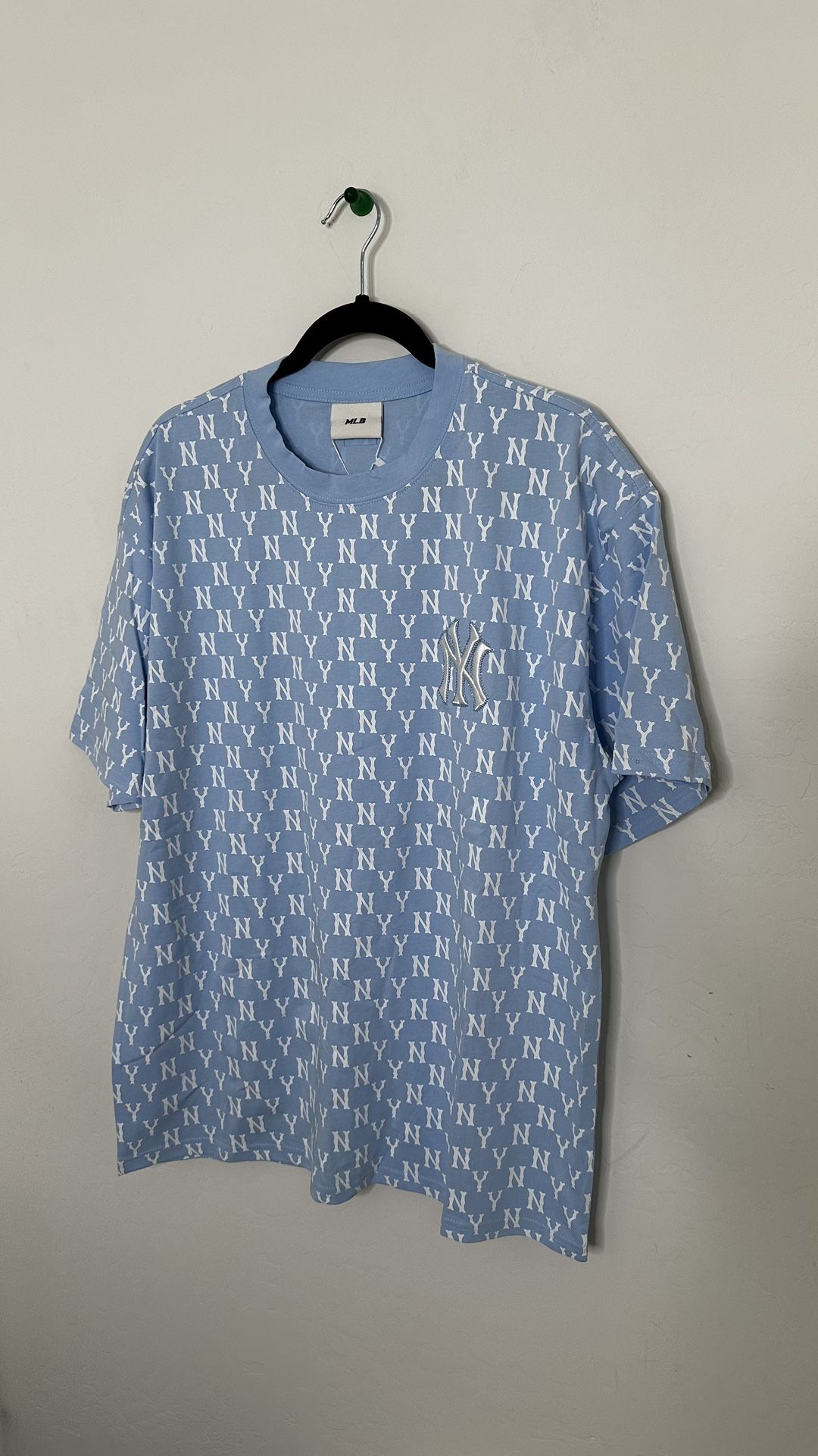Light Blue NY Yankees All-Over Print T-Shirt – MLB Brand
