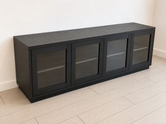 FREE Black Glass TV Stand / Media Console