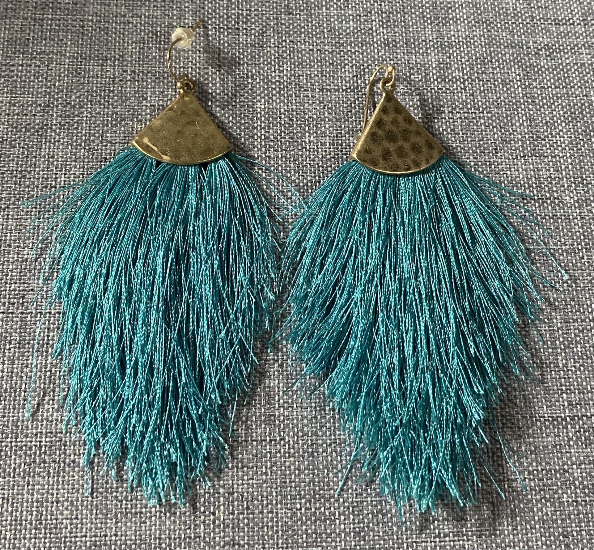 Fringe Feather Earrings