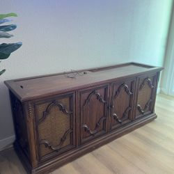 Record Player Buffet Table