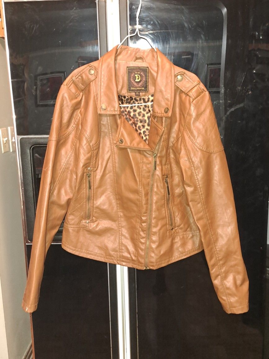 Dollhouse Faux Leather Moto Jacket XL