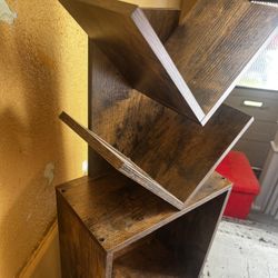 *Handcrafted* Modern Wooden Book Stand / Magazine Rack