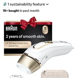 Braun IPL, Silk·Expert Pro 5, IPL Hair Removal for Women and Men, Permanent Laser Hair Reduction At-Home, 2 Heads, Pouch, IPL5137
