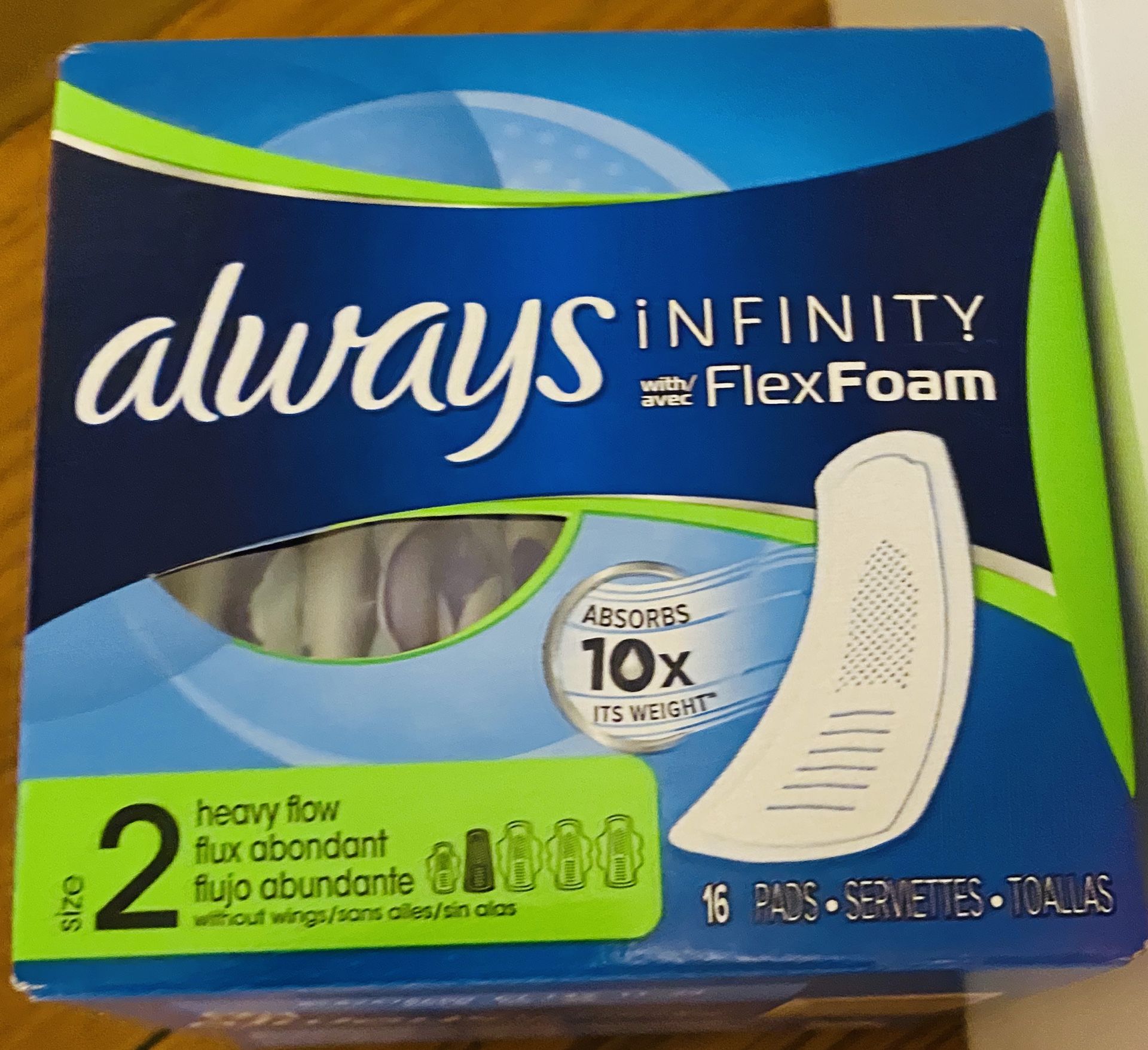 Always Infinity Heavy Flow Pads with Flex Foam