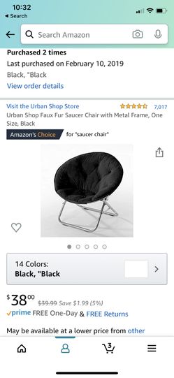 Faux fur saucer chair