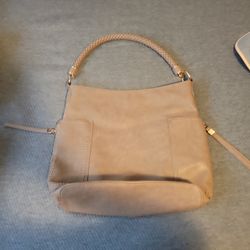 Beige Vegan Leather Purse