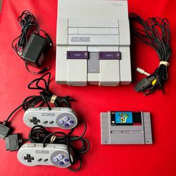Super Nintendo (SNES) Console Bundle w/ Super Mario World