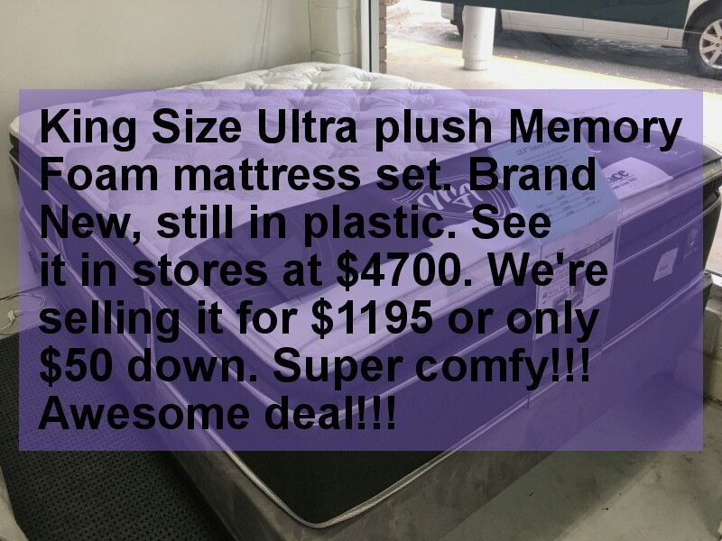 King size Ultra Pillow Top Mattress New In Plastic