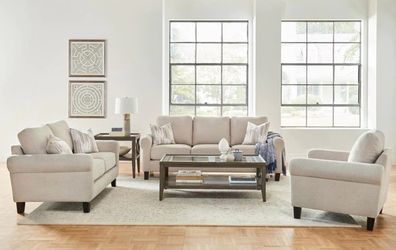 Nadine - 3 Piece Living Room Set - Beige
