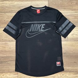 Nike Logo Mesh Jersey Red Tag Black Vintage 90’s Swoosh Mens M