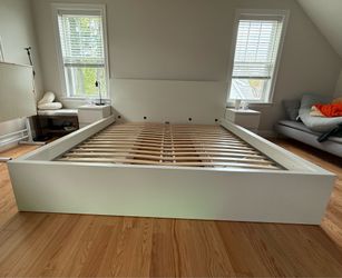IKEA MALM King Size Bed with 4 storage plus slats