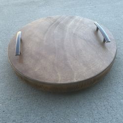 Round Wood Serving Tray 16 Inches 