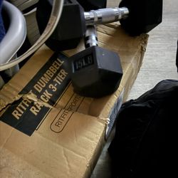 RITFIT DUMBELL SET HOLDER HOLDS 3 Sets , Comes With One Set Of 30lbs Dumbbells 