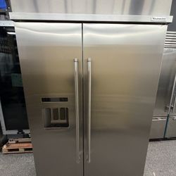 Kitchen Aid Side By Side Built In 48” Refrigerator Ice And Water