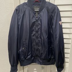 GUESS Blue Bomber Jacket
