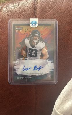 2024 Topps Finest Cooper Dejean Oil Spill /10 Rookie Auto