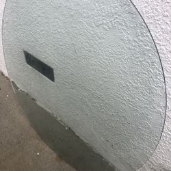 Round Glass Table Top Heavy Need Two People To Take Has A Some Chips From Movie Around 